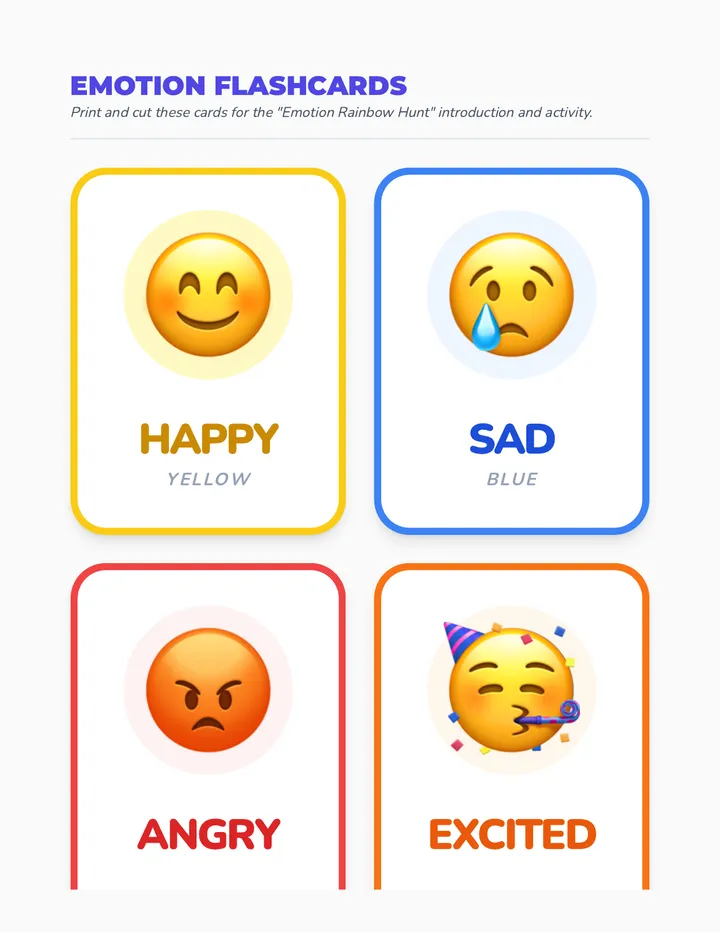 Rainbow Hunt Flashcards