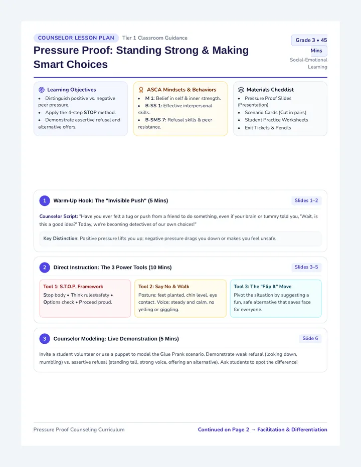 Pressure Proof Counselor Guide