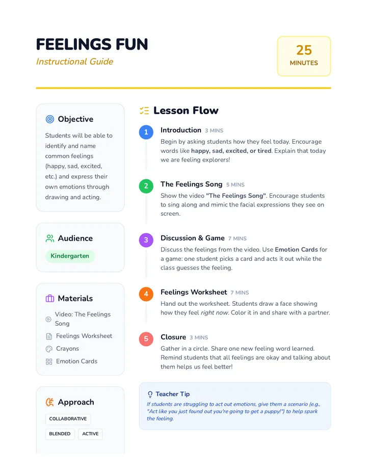Feelings Fun Guide