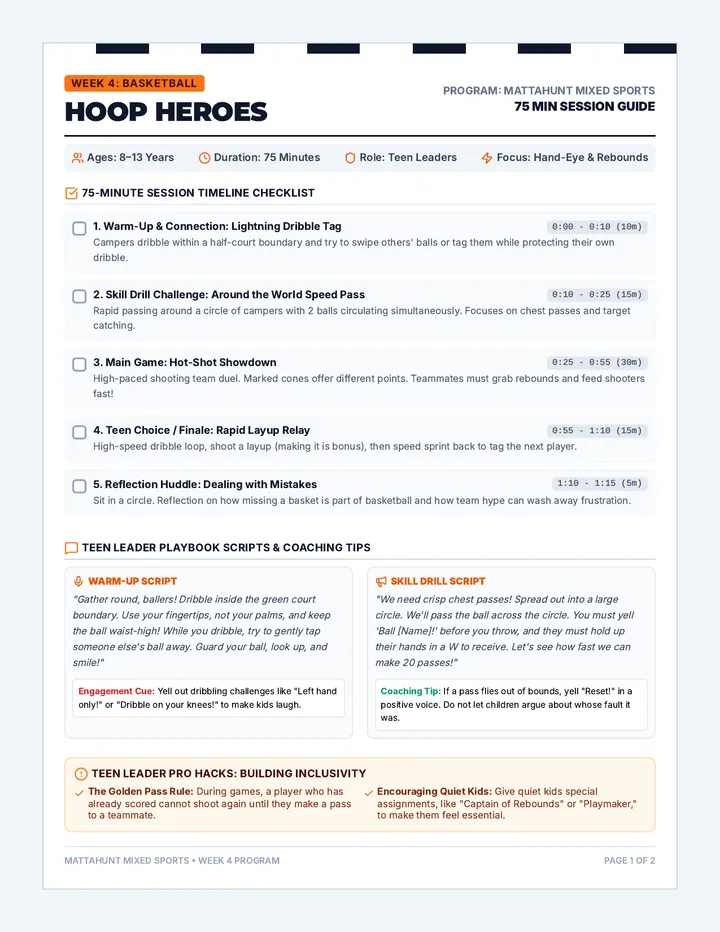 Hoop Heroes Playbook