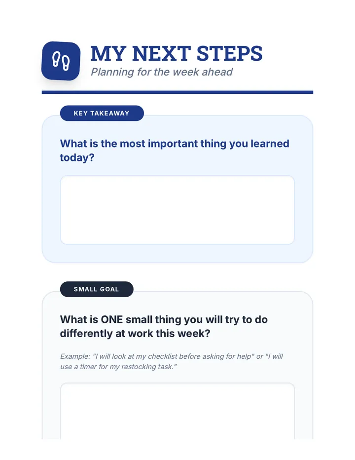 My Next Steps Cool Down