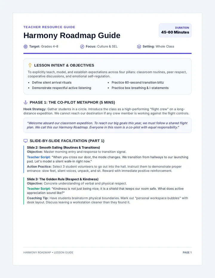 Harmony Roadmap Teacher Guide