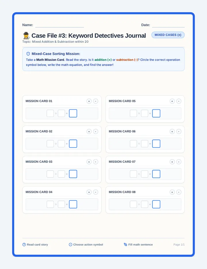 Keyword Detectives Worksheet