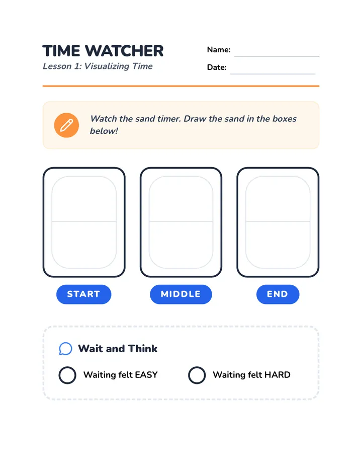 Time Watcher Worksheet