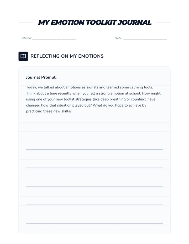 Emotion Toolkit Journal Spaces