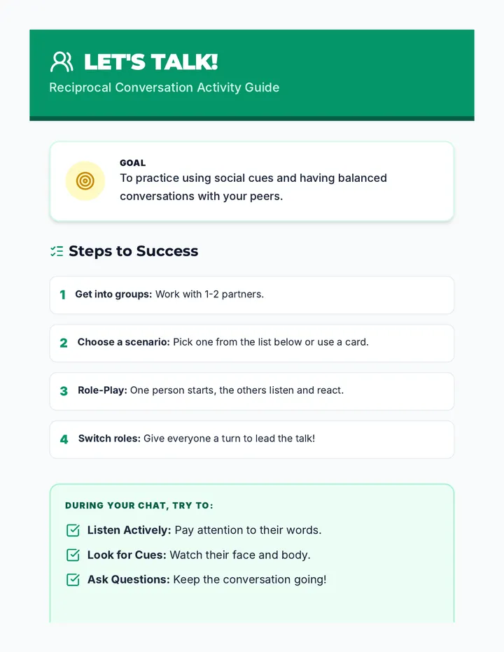 Conversation Activity Guide