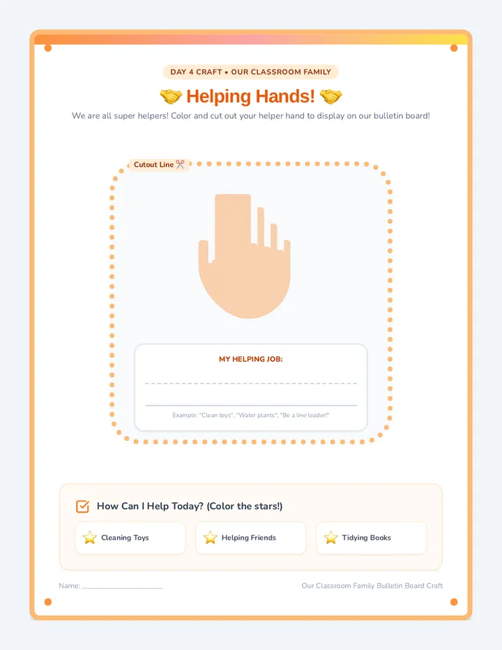 Helping Hands Worksheet