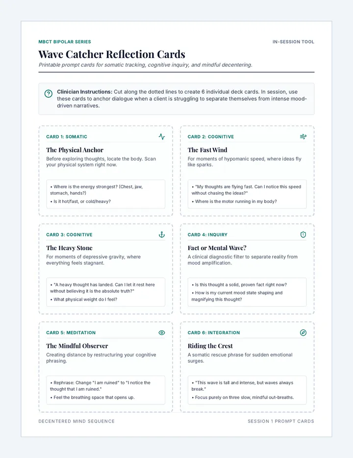 Wave Catcher Reflection Cards