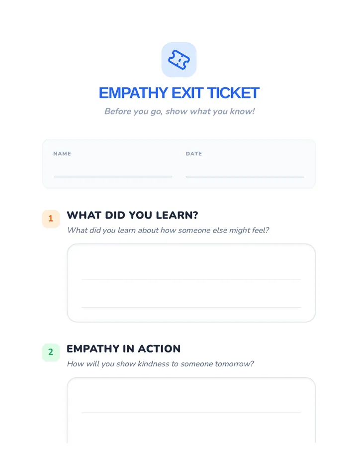 Empathy Exit Ticket