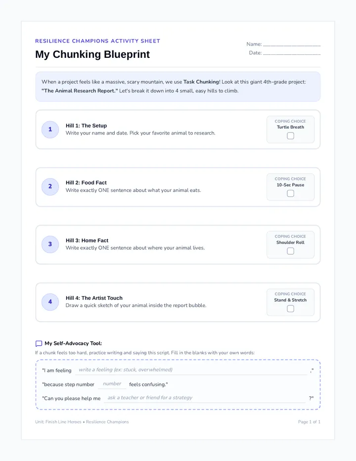Resilience Worksheet