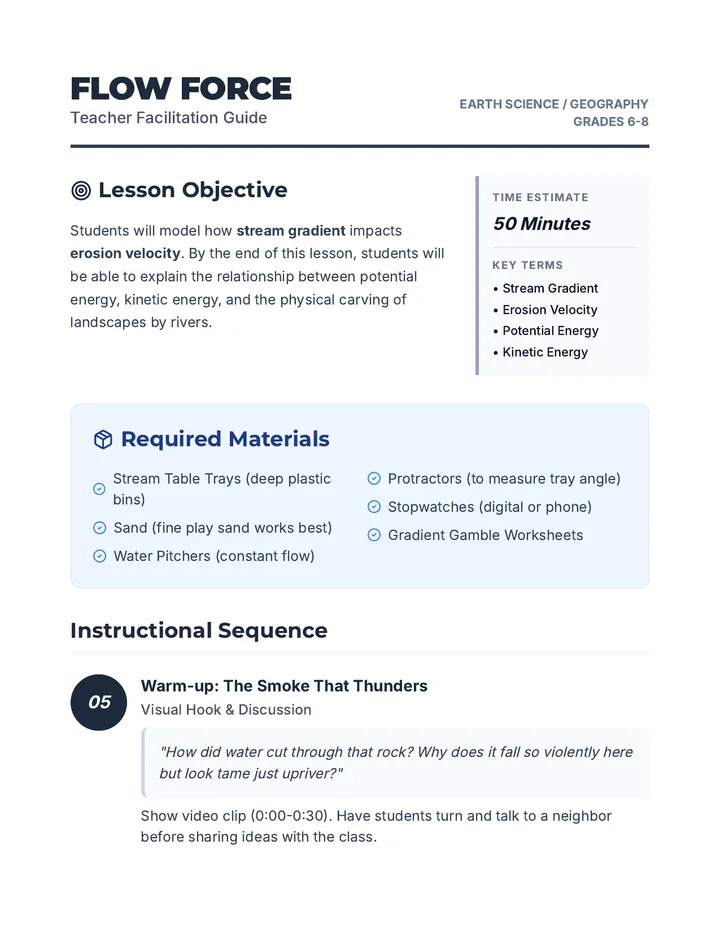 Flow Force Teacher Guide