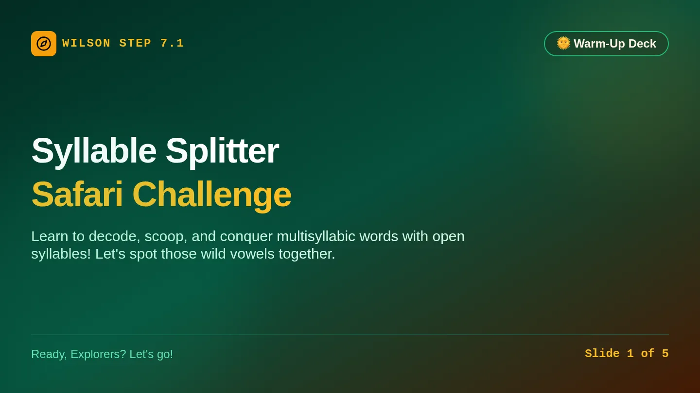 Syllable Splitter Slides