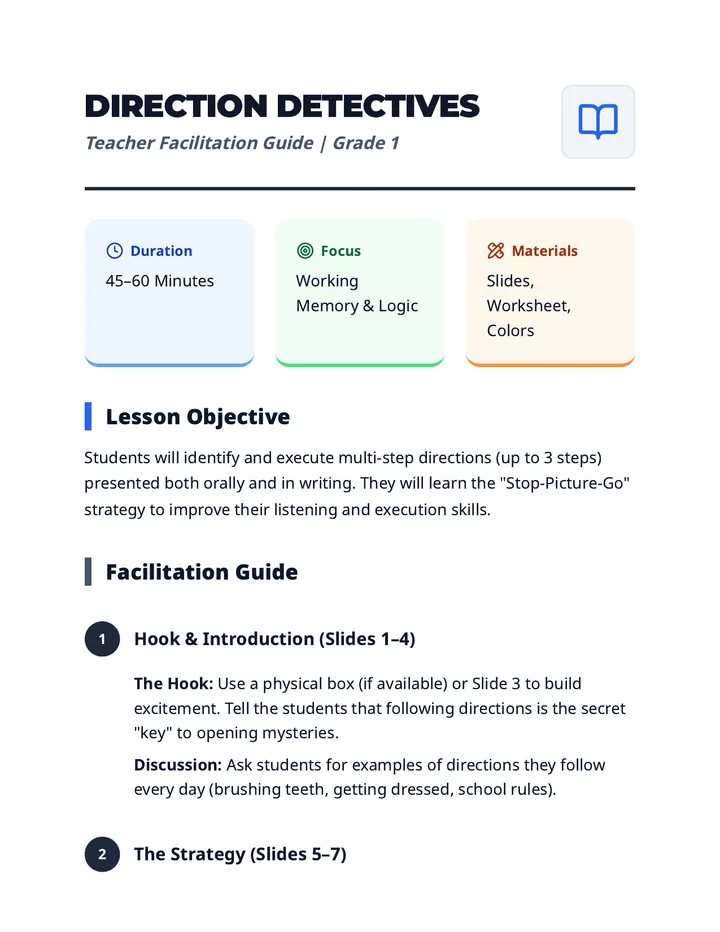 Detective Handbook Teacher Guide