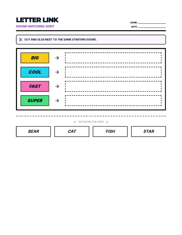 Letter Link Sort