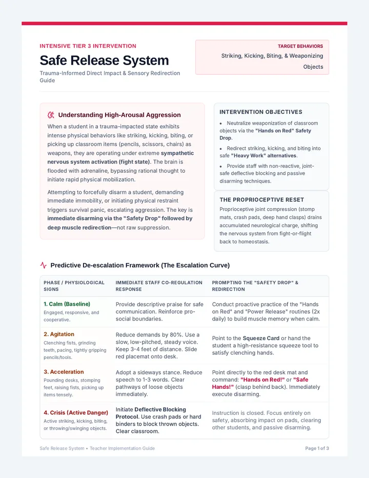 Safe Release Teacher Guide