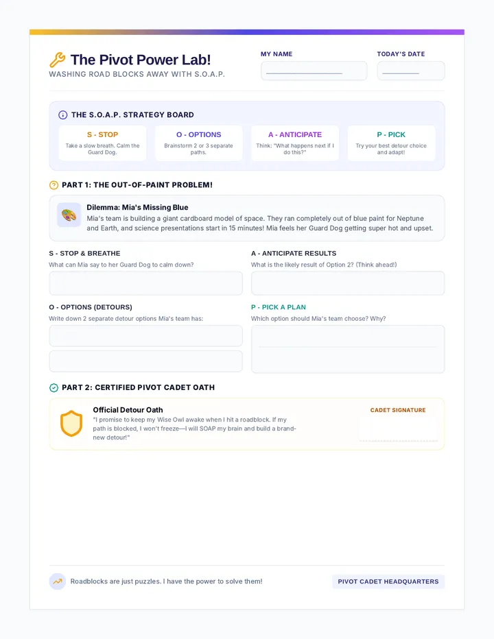 Pivot Power Student Worksheet