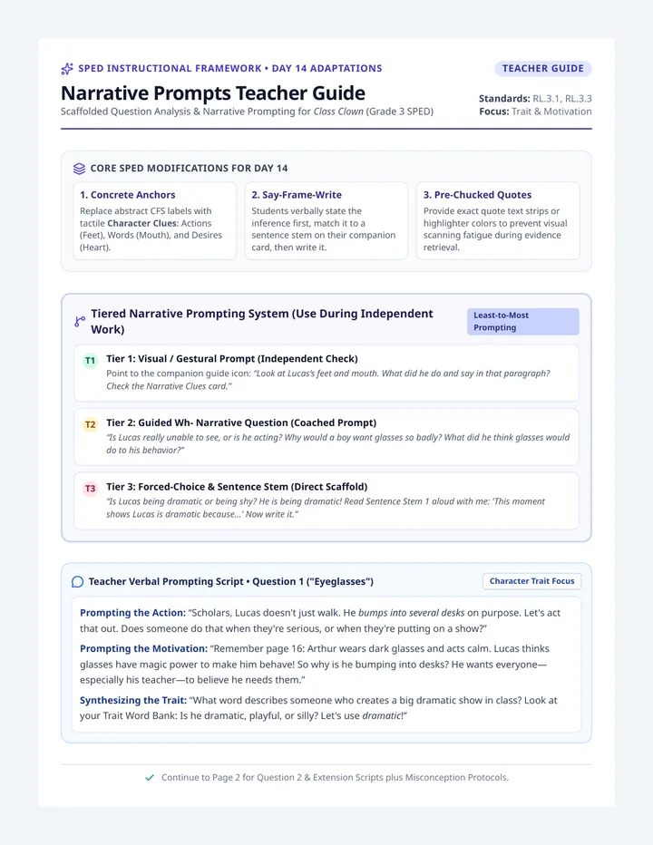 Narrative Prompts Teacher Guide