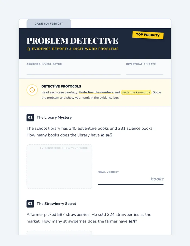 Problem Detective Worksheet
