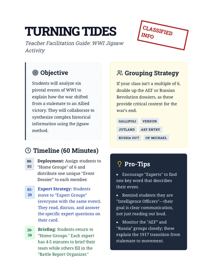 Turning Tides Teacher Guide