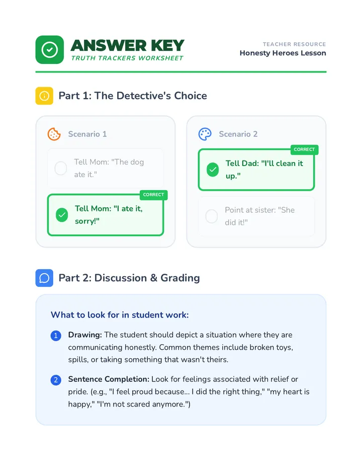 Truth Trackers Answer Key