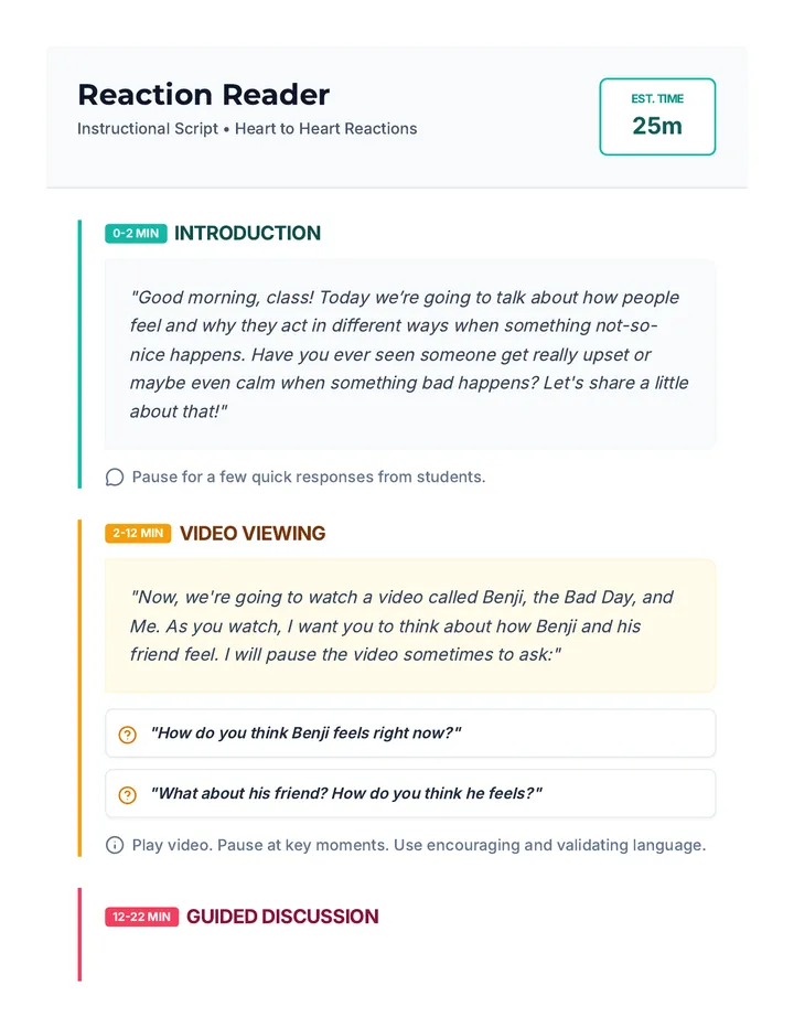 Reaction Reader Script