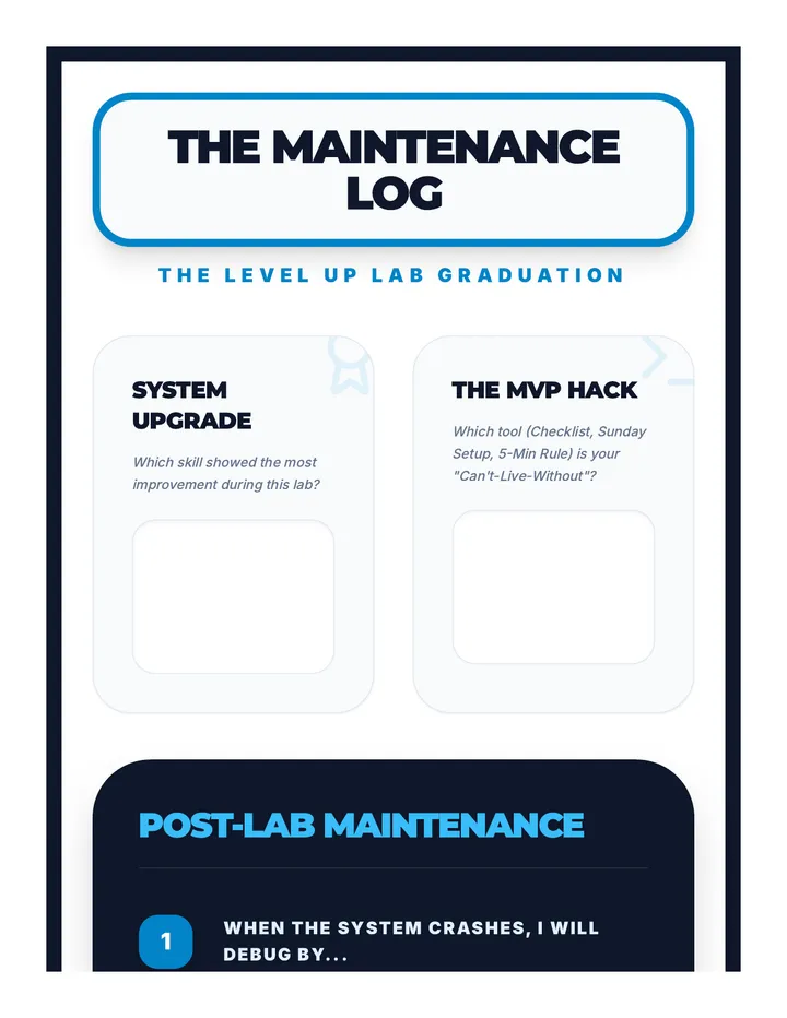 The Lab Maintenance Log Handout