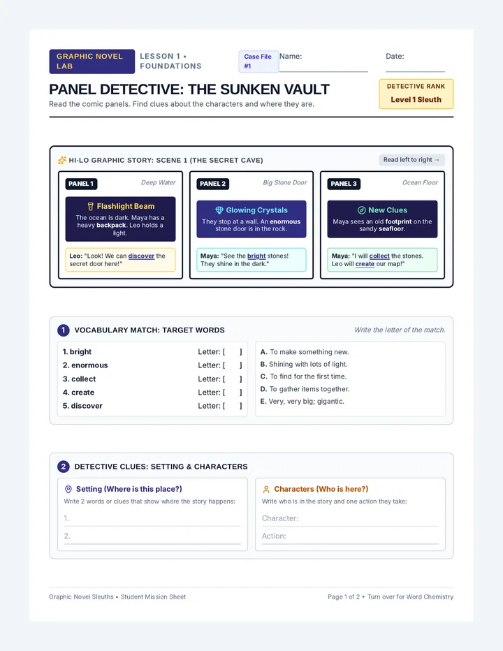 Panel Detective Worksheet