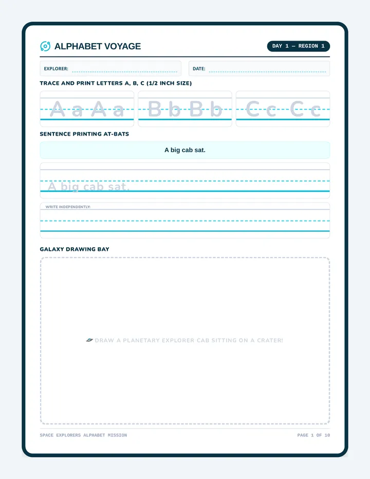 Alphabet Voyage Workbook