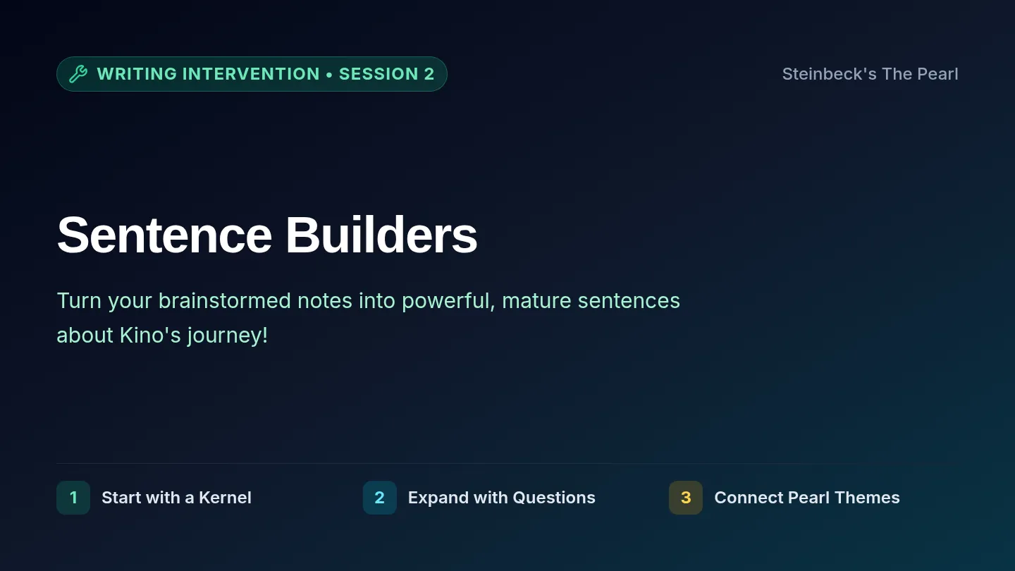 Sentence Builders Slides