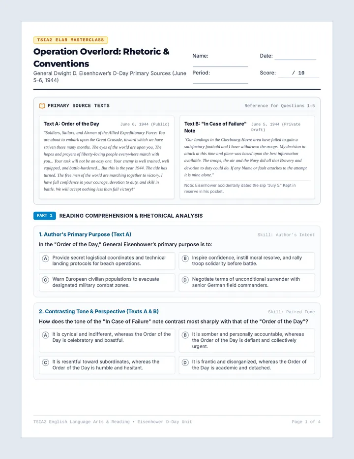 Overlord Rhetoric Worksheet