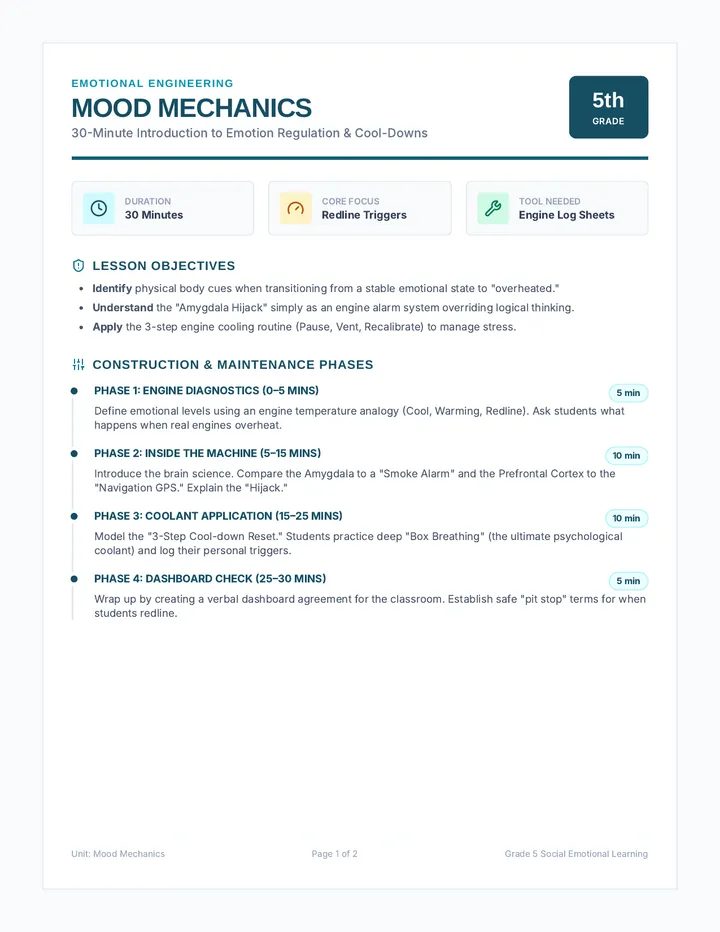 Mood Mechanics Teacher Guide