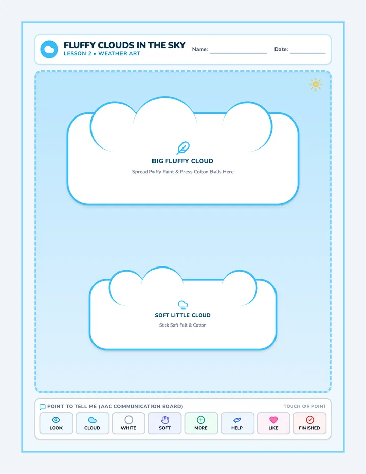 Fluffy Clouds Art Mat