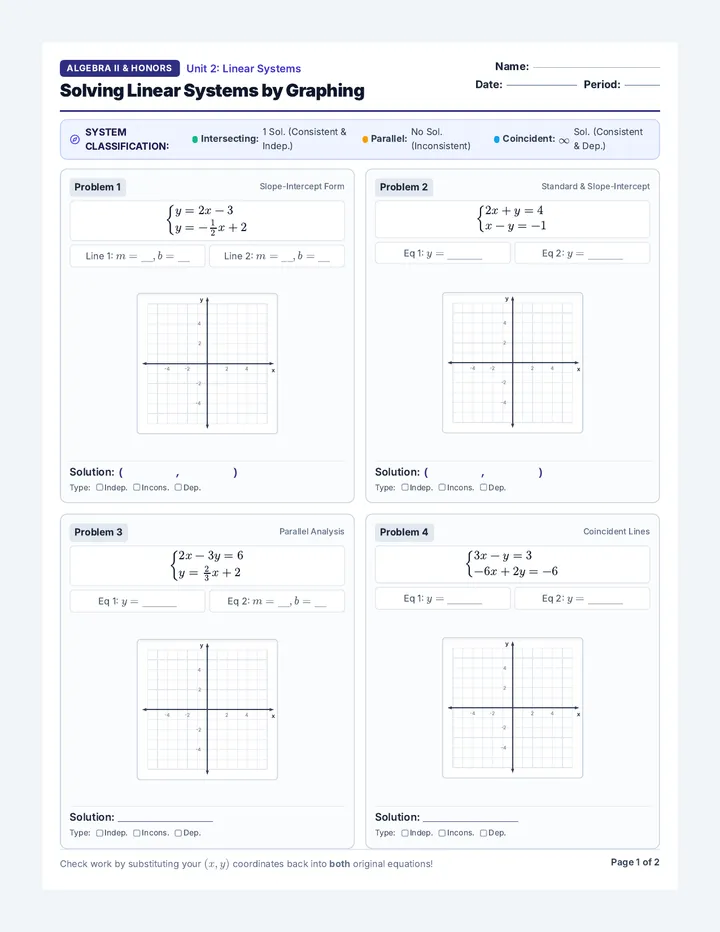 Gridlock Clash Worksheet