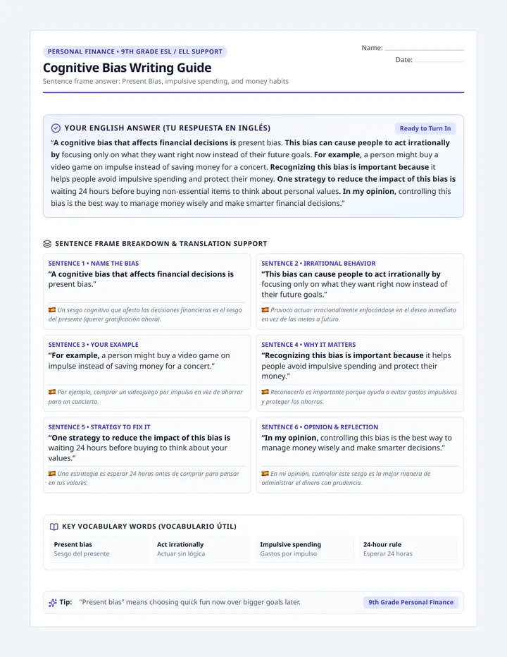 Cognitive Bias Writing Guide