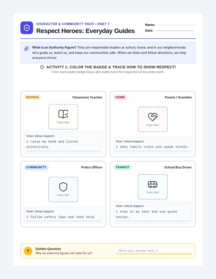 Respect Heroes Activity Pack