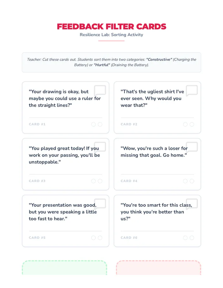 Feedback Filter Cards