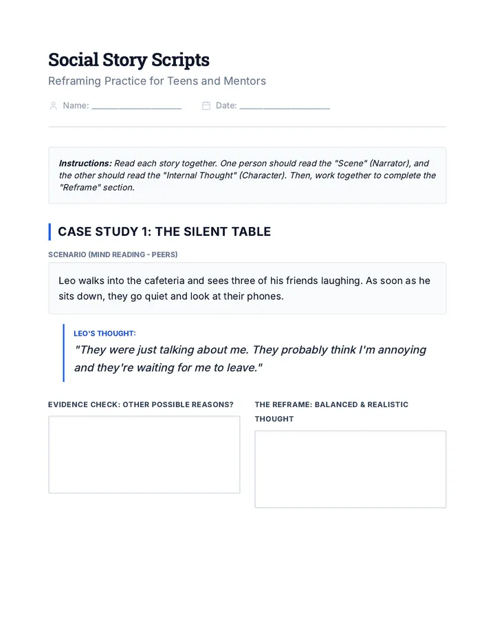 Social Story Scripts