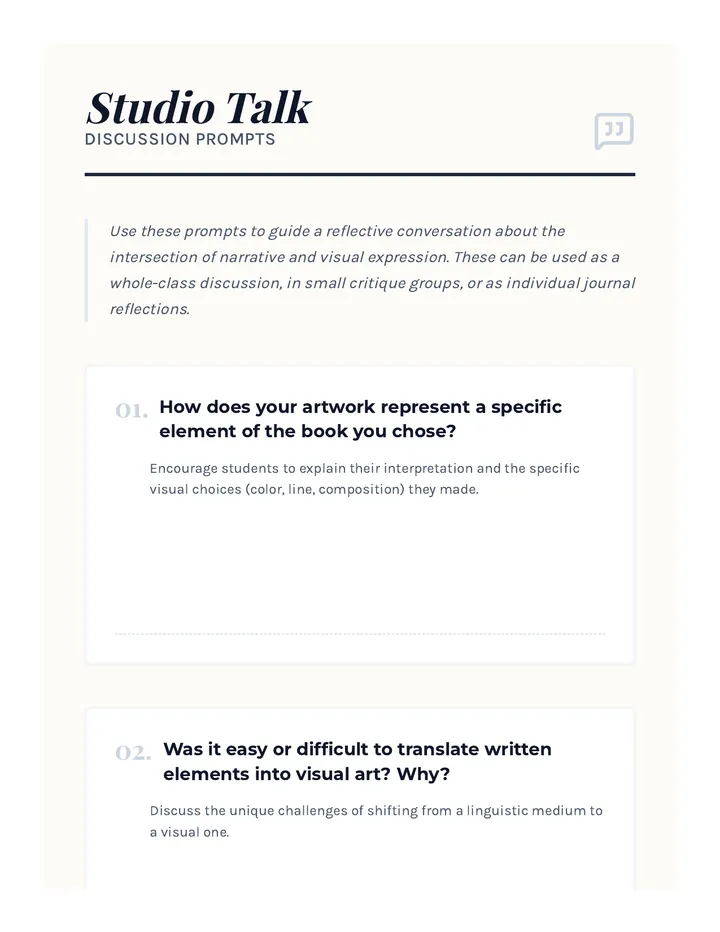 Studio Talk Prompts