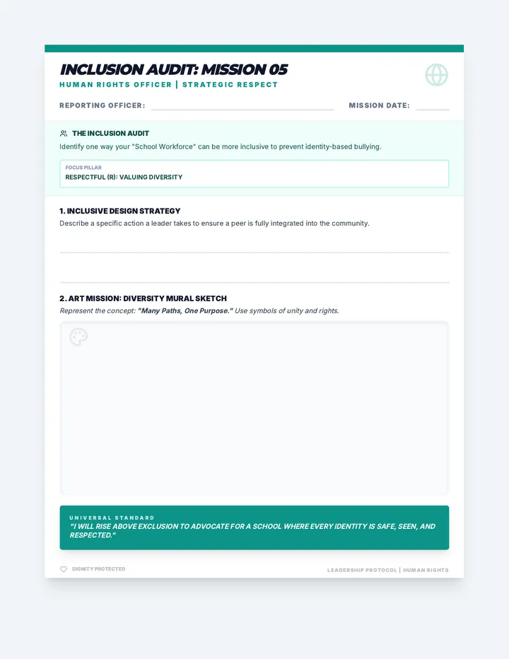 Rising Above Human Rights Activity Sheet