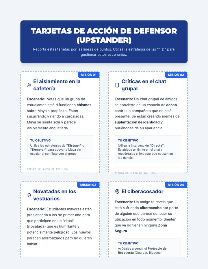 Upstander Action Cards