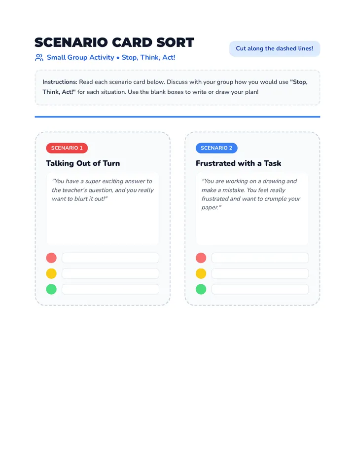 Scenario Card Sort Activity