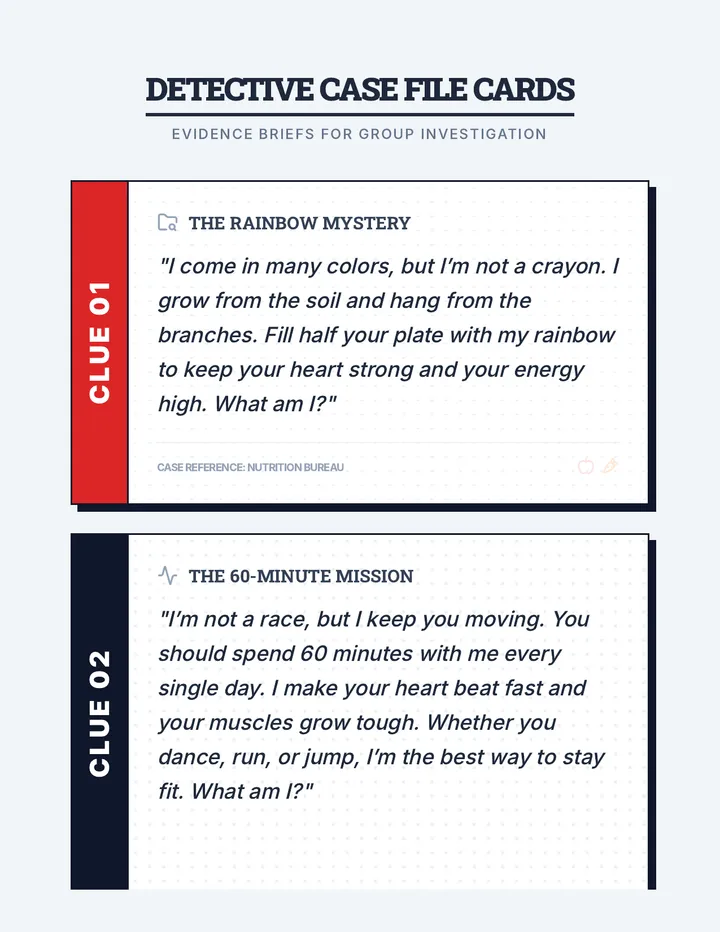 Detective Case File Cards