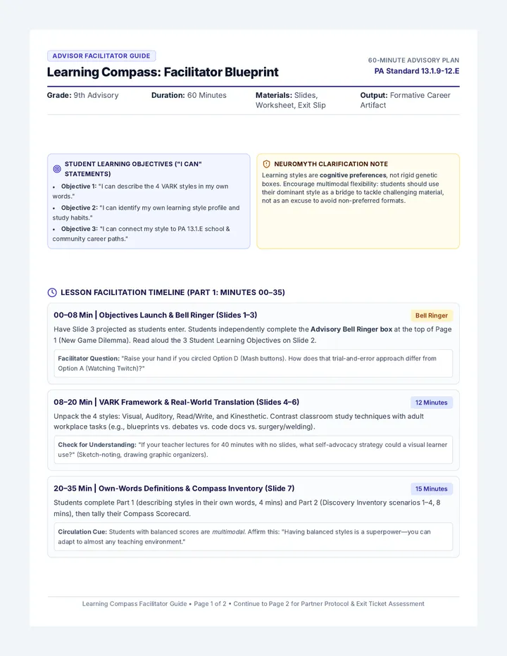 Learning Compass Facilitator Guide