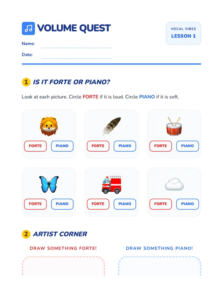 Volume Quest Worksheet