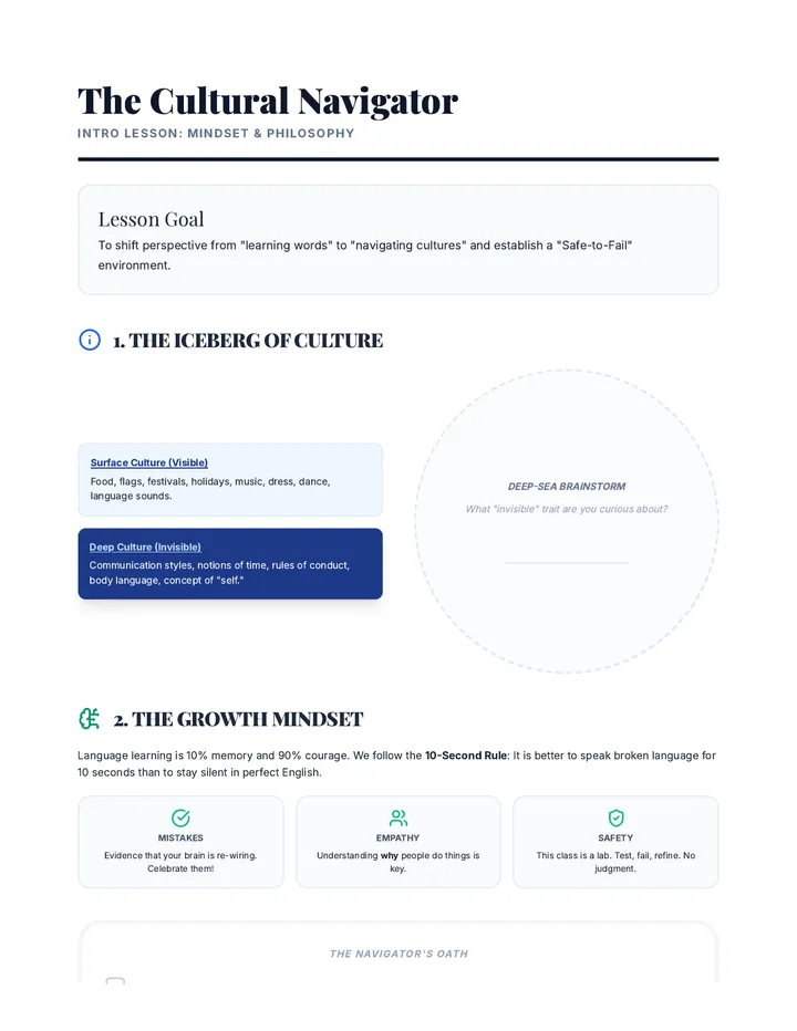 The Cultural Navigator Guide