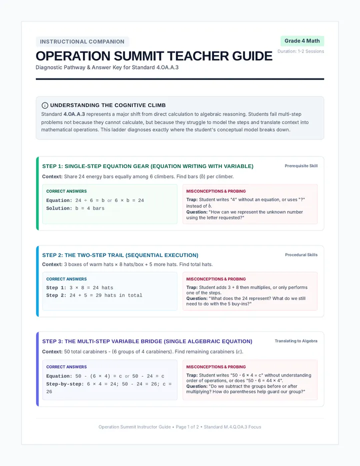 Operation Summit Teacher Guide
