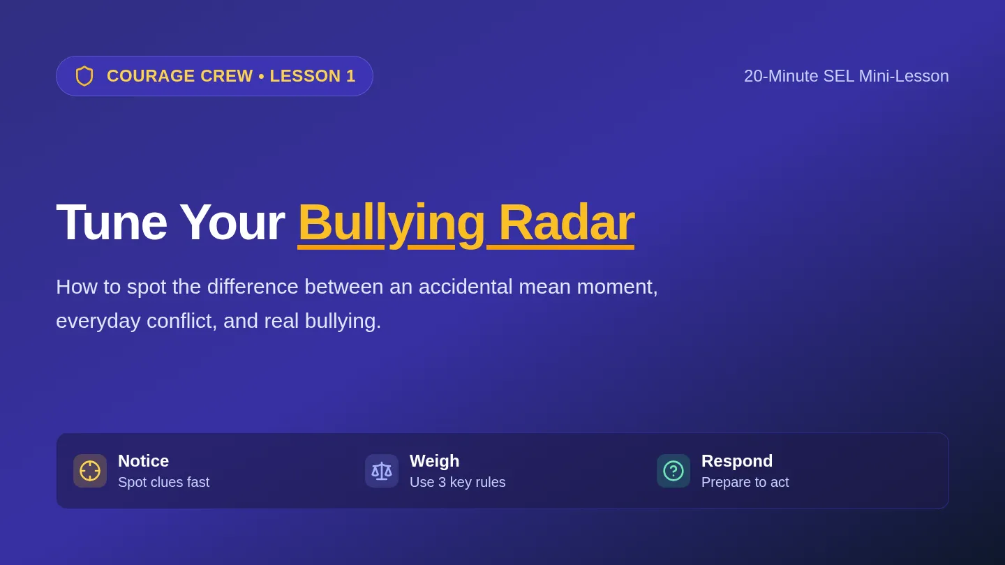 Bullying Radar Slides