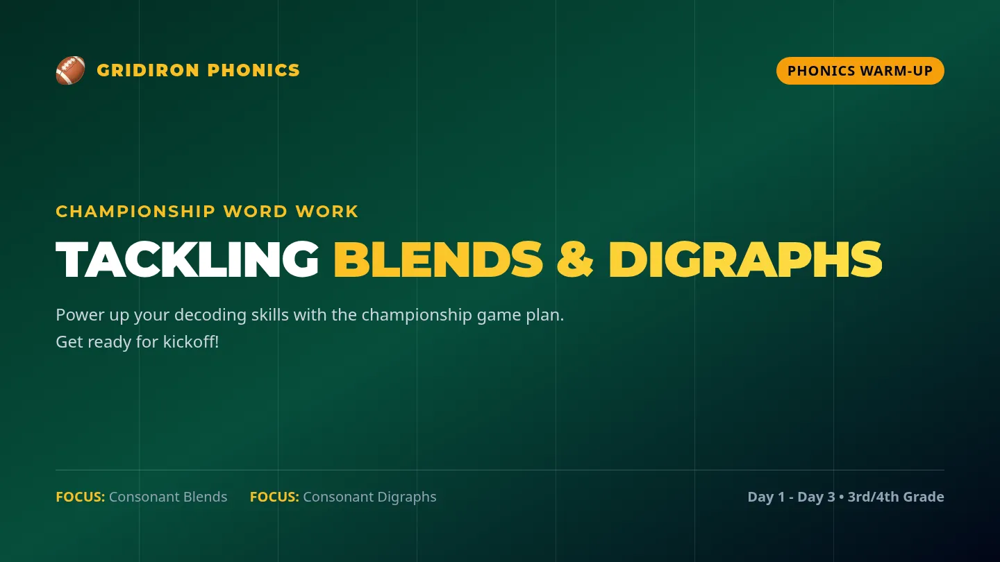 Gridiron Phonics Slides