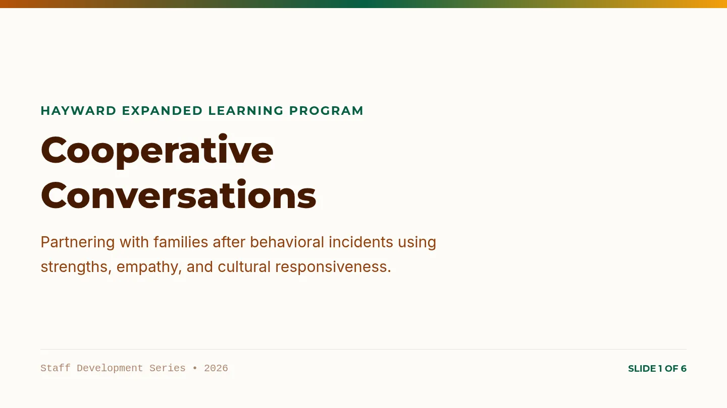 Cooperative Conversations Slides