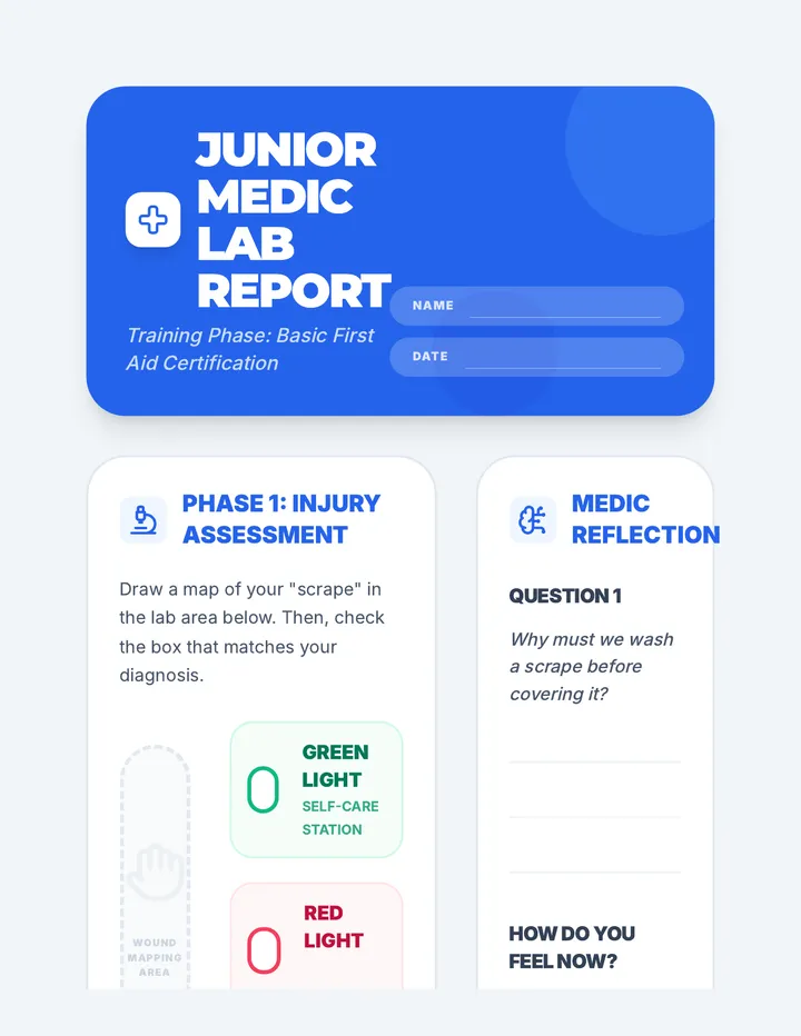 Junior Medic Report Worksheet